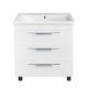 TMP TRIO 65 lábon álló fürdőszobabútor Sanovit Soft 13065 porcelán mosdókagylóval 65 cm