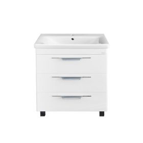   TMP TRIO 80 lábon álló fürdőszobabútor Sanovit Luxury 11080 porcelán mosdókagylóval 80 cm