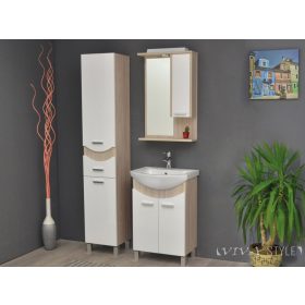   TMP ZX 55 - SONOMA - lábon álló fürdőszobabútor Sanovit Zenon 6055 porcelán mosdókagylóval 55 cm