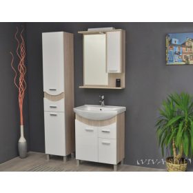   TMP ZX 75 - SONOMA - lábon álló fürdőszobabútor Sanovit Zenon 6075 porcelán mosdókagylóval 75 cm