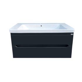   TMP SHARP 105 - ANTRACIT - fali fürdőszobabútor 105 cm Sanovit Luxury 11105 porcelán mosdóval