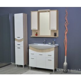   TMP ZX - SONOMA - Tükrös fürdőszobai szekrény LED világítással - 95 cm