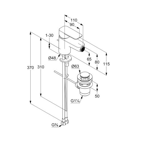 KLUDI-PURE&STYLE bidécsap