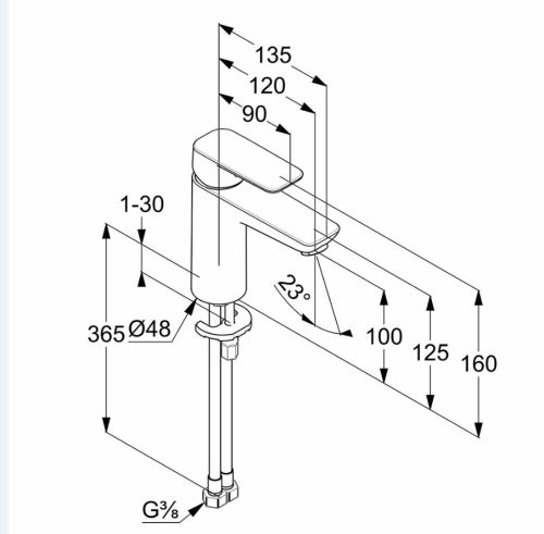 KLUDI-PURE&STYLE mosdócsap 100 leeresztő nélkül