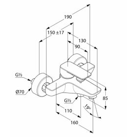 KLUDI-PURE&STYLE kádtöltő- és zuhanycsap