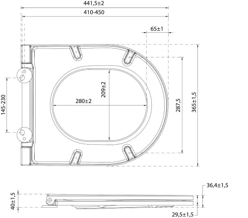 Sapho ISVEA INFINITY SLIM WC ülőke Matt fehér (40KF0201I-S)