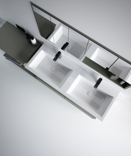 Sanovit ISIK porcelán mosdókagyló - dupla - 120 x 44 cm