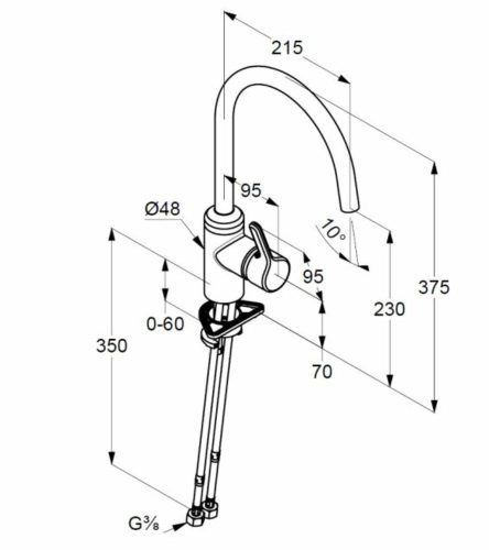 KLUDI-BINGO STAR mosogatócsap, nemesacél