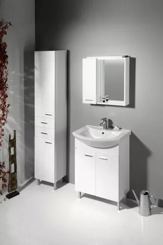 Aqualine ZOJA tükrösszekrény LED világítással jobbos 60x60x14 cm 45022