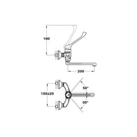  Mofém JUNIOR EVO orvosi mosogató csaptelep, fali (460256200)