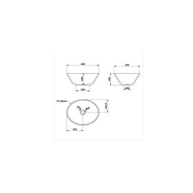   Aqualine-Sapho kerámiamosdó 42x15x34cm pultra szerelhető, csaplyuk nélkül 49412