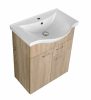 Aqualine KERAMIA FRESH mosdótartó szekrény platina tölgy 60,5x74x34 cm 50066