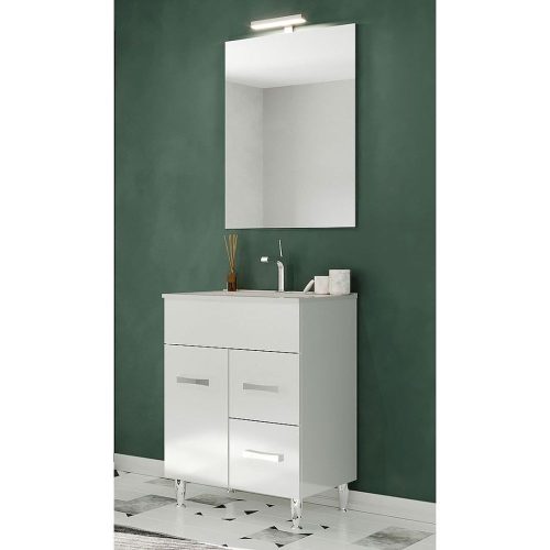 SaviniDue MADRID 60 fürdőszobaszekrény mosdóval 60x47/86cm fényes fehér 502