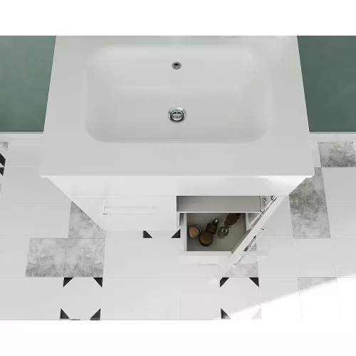 SaviniDue MADRID 60 fürdőszobaszekrény mosdóval 60x47/86cm fényes fehér 502