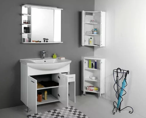 Aqualine ZOJA/KERAMIA FRESH felső sarokszekrény fehér 35x76x35cm 50331