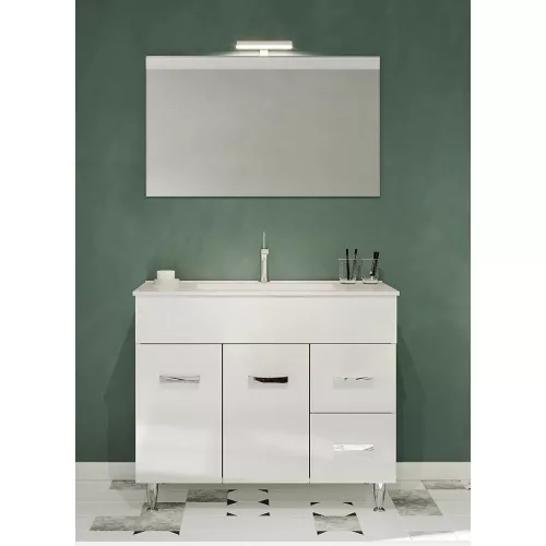 SaviniDue MADRID 100 fürdőszobaszekrény mosdóval 100x47/86cm fényes fehér 506