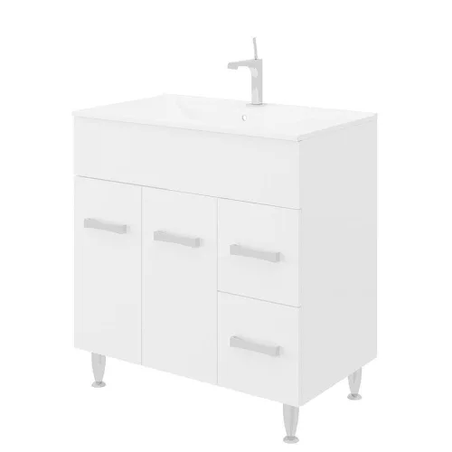 SaviniDue MADRID 100 fürdőszobaszekrény mosdóval 100x47/86cm fényes fehér 506