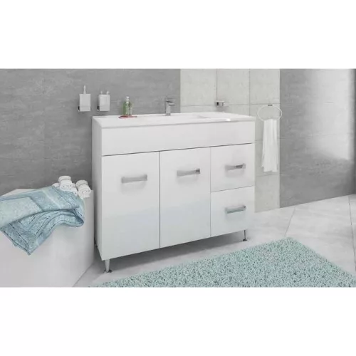 SaviniDue MADRID 100 fürdőszobaszekrény mosdóval 100x47/86cm fényes fehér 506
