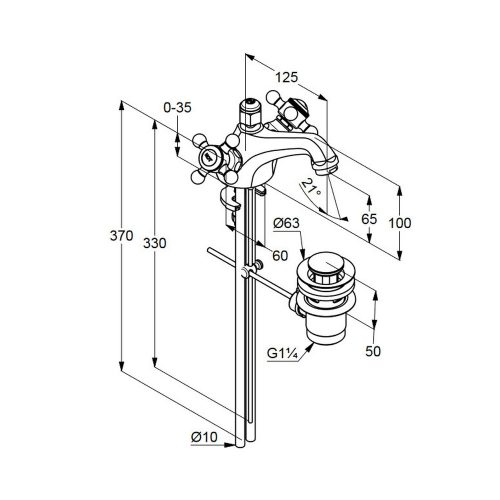 KLUDI-1926 mosdócsap aranyozott 23 ct