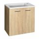 Aqualine ZOJA mosdótartó szekrény két ajtós platina tölgy 49x50x23,5 cm 51047DP