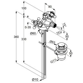 KLUDI-1926 bidécsap aranyozott 23 ct