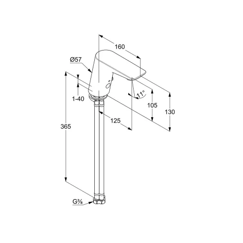 KLUDI-BALANCE elektronikus mosdócsap hálózati