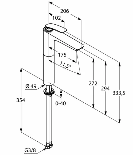 KLUDI-BALANCE mosdócsap mosdótálhoz 272