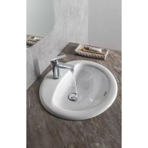 Aqualine-Sapho pultba süllyeszthető kerámiamosdó 52x45cm (55227)