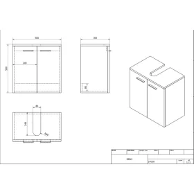   Aqualine DINO mosdótartó szekrény fehér  50x30x50 cm 57030