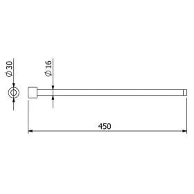 KLUDI-VELA R törölközőtartó állítható, 45cm, gold
