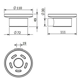 KLUDI-VELA R szappantartó, matt fekete