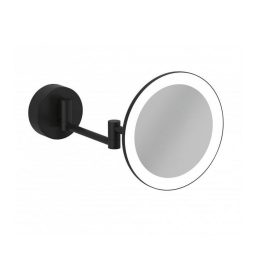 KLUDI-VELA R fali sminktükör, matt fekete