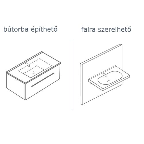 Sanovit ZENON porcelán mosdókagyló 45 x 40 cm