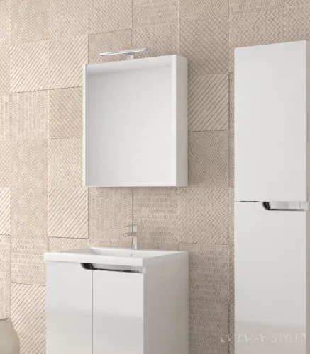 PIRAMIDA AKVA Tükrös fürdőszobai szekrény LED világítással - 60 cm