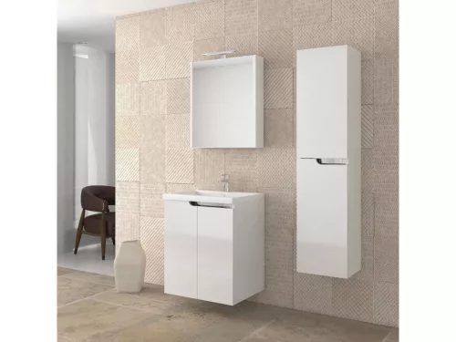 PIRAMIDA AKVA Tükrös fürdőszobai szekrény LED világítással - 60 cm