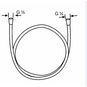 KLUDI-LOGOFLEX gégecső 2000 mm