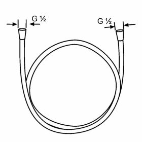 KLUDI-SUPARAFLEX gégecső 1600 mm