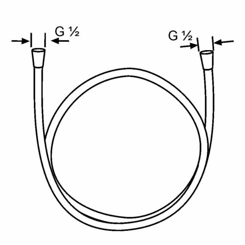 KLUDI-SUPARAFLEX gégecső 1600 mm, fehér