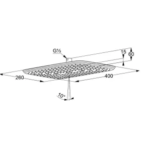 KLUDI-FRESHLINE fejzuhany 400x260mm