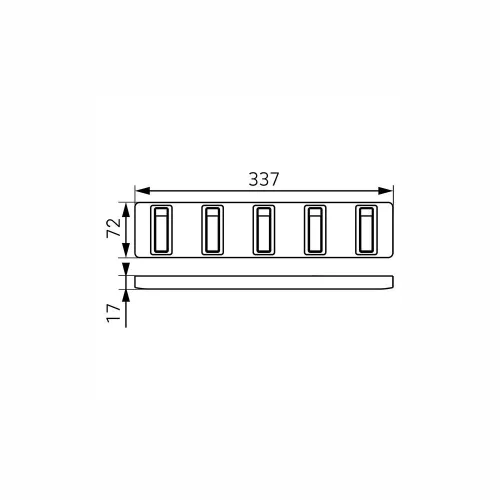Ferro EMOTION ötös akasztó 337 x 72 x 17 mm 65543,4