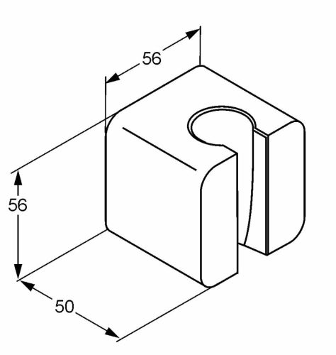 KLUDI-A-QA fali kézizuhany-tartó, fényes fehér