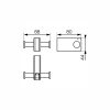 Ferro EMOTION dupla akasztó, 80 x 80 x 42 mm 65556,4