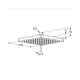 KLUDI-A-QA fejzuhany 200 mm