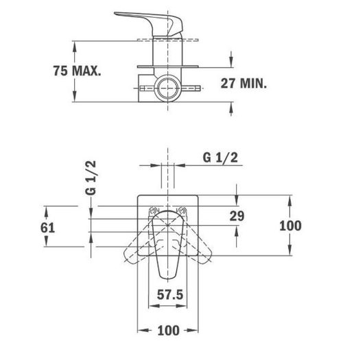 Strohm-Teka Itaca egyutas süllyesztett csaptelep Króm 672410200