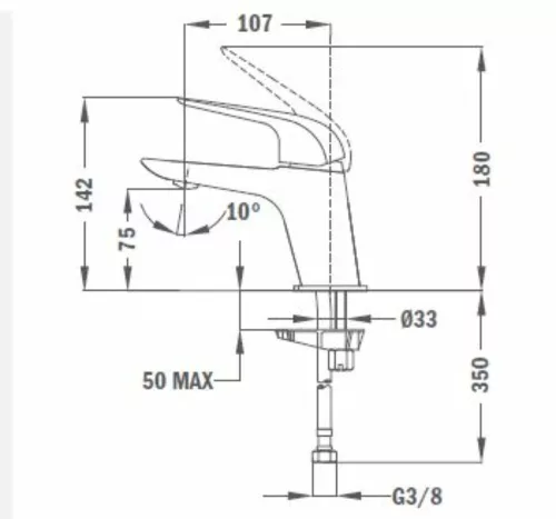 Strohm-Teka Itaca mosdó csaptelep S Króm 673460200 (kifutó-2025)