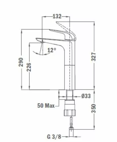 Strohm-Teka Itaca mosdó csaptelep XL Króm 673660200