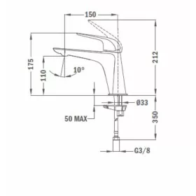 Strohm-Teka Itaca mosdó csaptelep L Króm 673860200