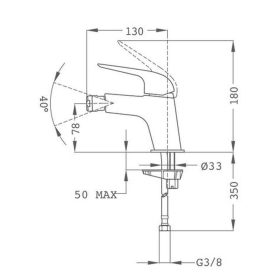 Strohm-Teka Itaca bide csaptelep Tüzes bronz 67626020BZ