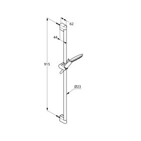 KLUDI-FRESHLINE zuhanygarnitúra 1S L=900 mm