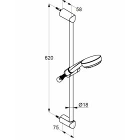KLUDI-LOGO zuhanygarnitúra 1S L=600 mm